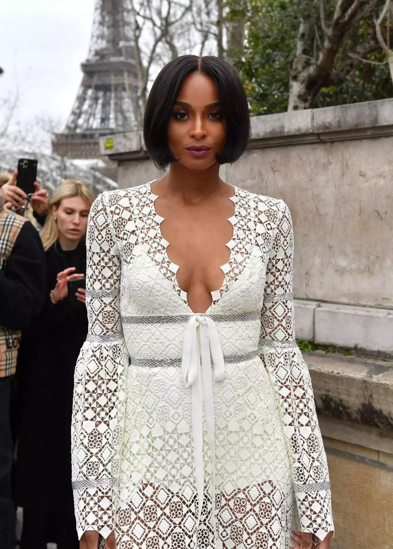 Ciara Arrives At The Elie Saab Show At Paris Fashion Week