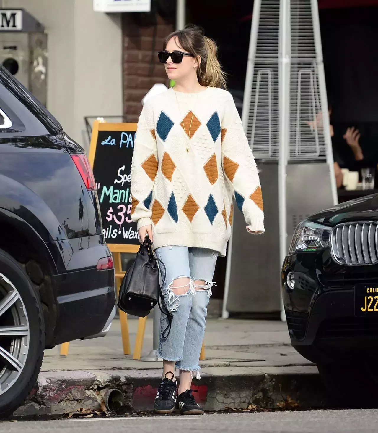 Dakota Johnson In Oversized Sweater Out In La