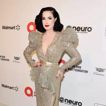 Dita Von Teese Elton John Aids Foundation Oscar Viewing Party