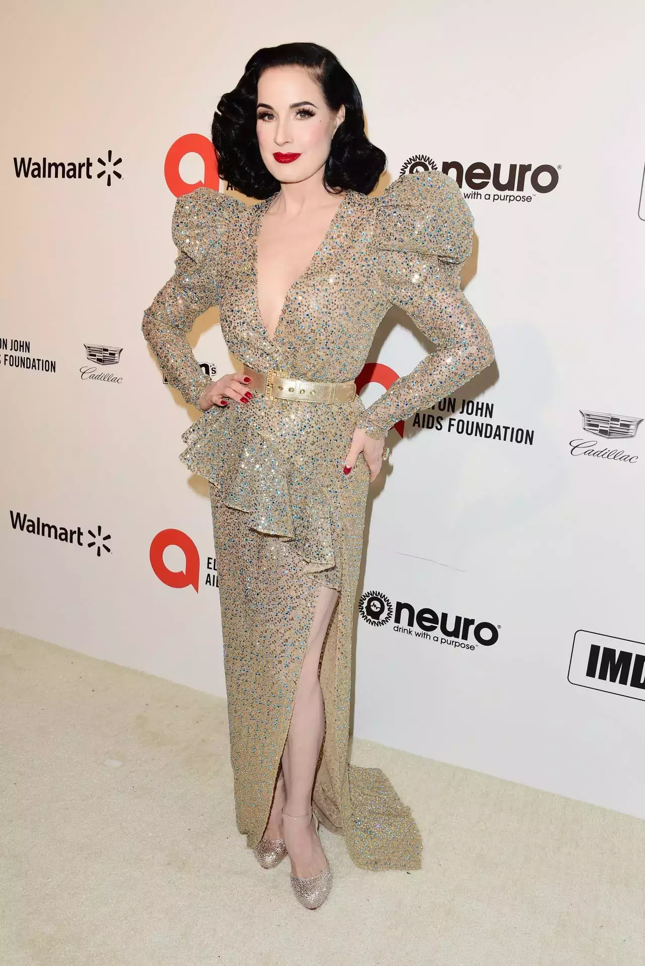 Dita Von Teese Elton John Aids Foundation Oscar Viewing Party