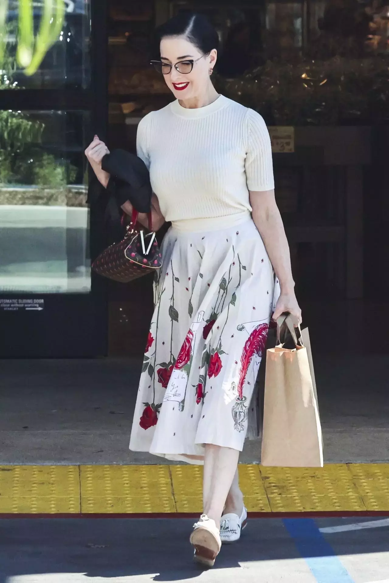 Dita Von Teese Grocery Shopping Store In Los Angeles