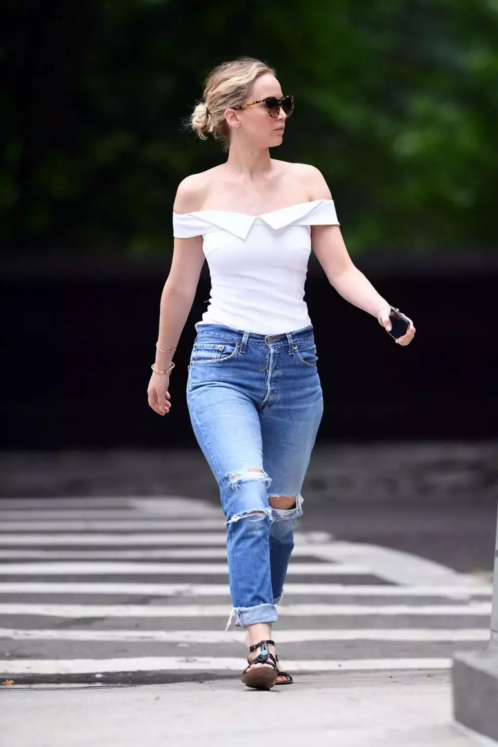 Jennifer Lawrence Central Park In New York City