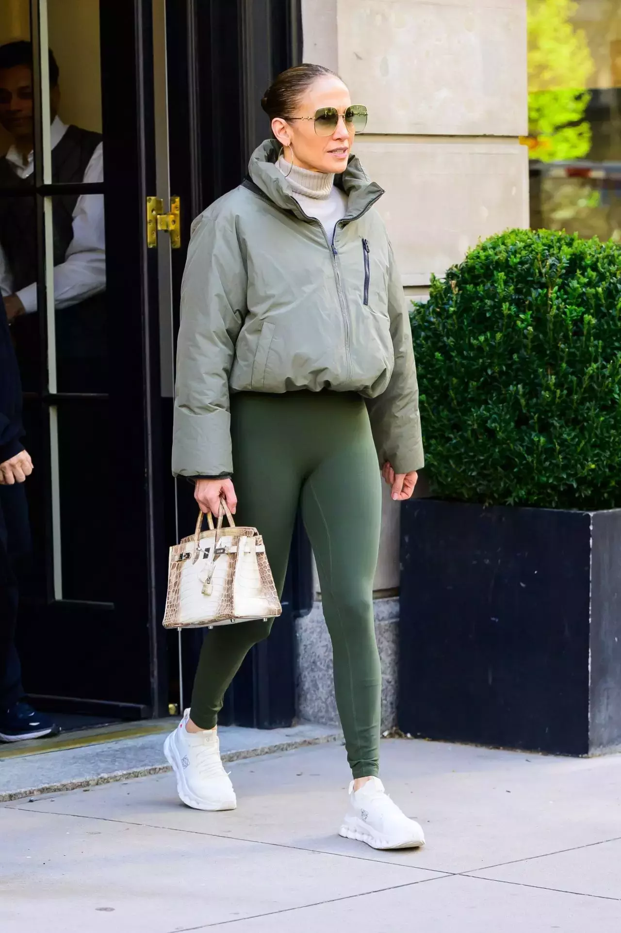 Jennifer Lopez In Sportswear In New York