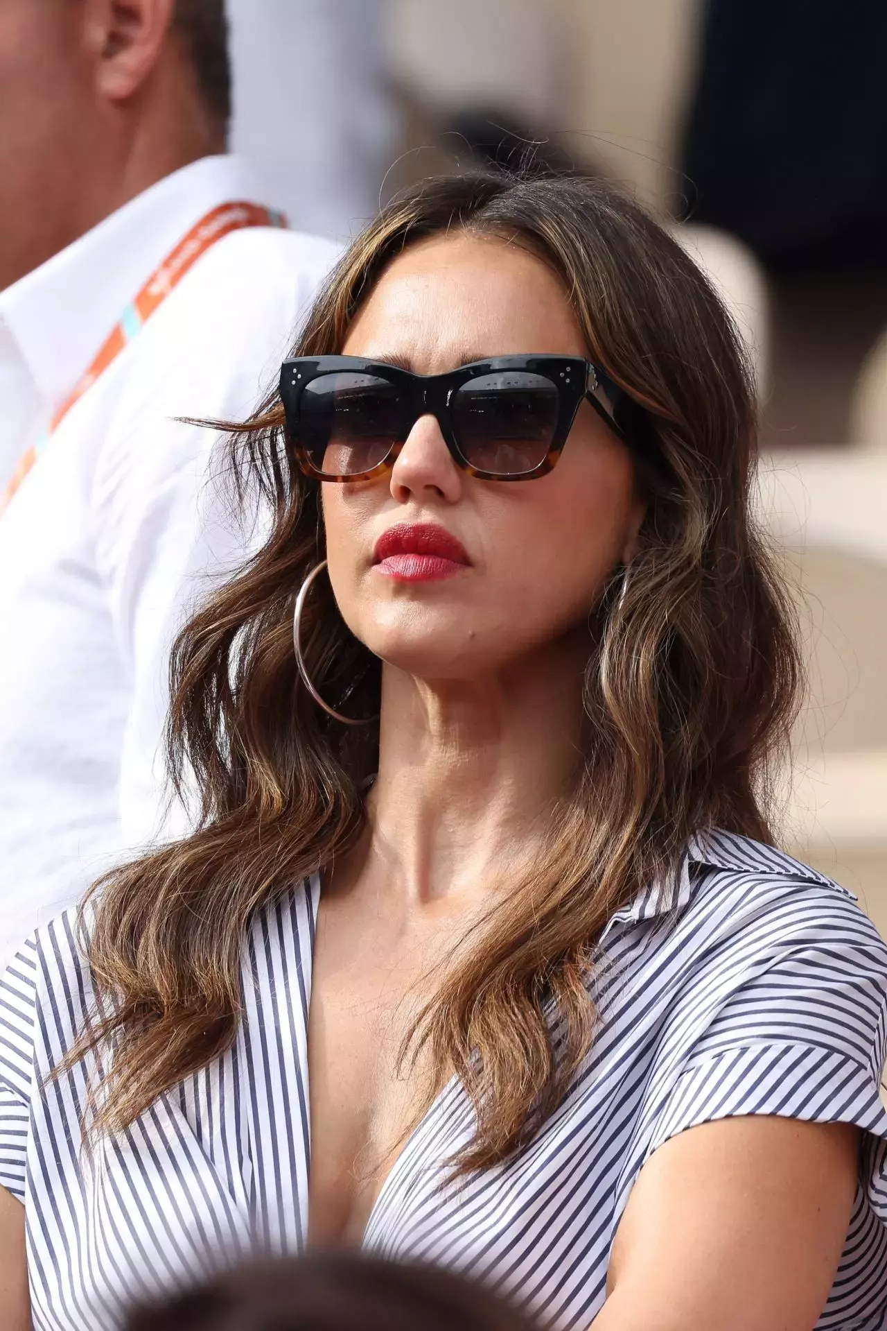 Jessica Alba French Open Roland Garros In Paris