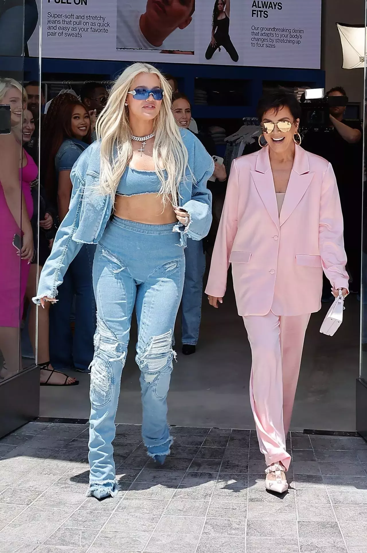 Khloe Kardashian And Kris Jenner Good American Store In Santa Monica