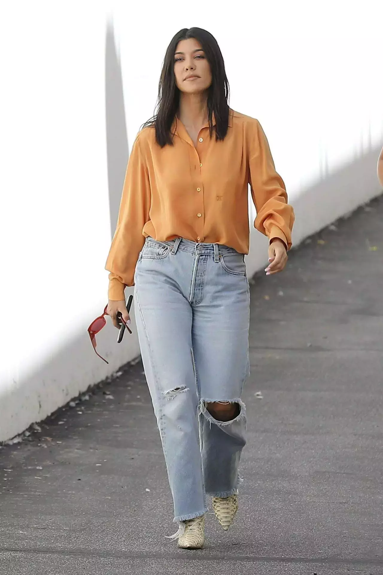 Kourtney Kardashian Casual Style Leaving The Studio In Calabasas