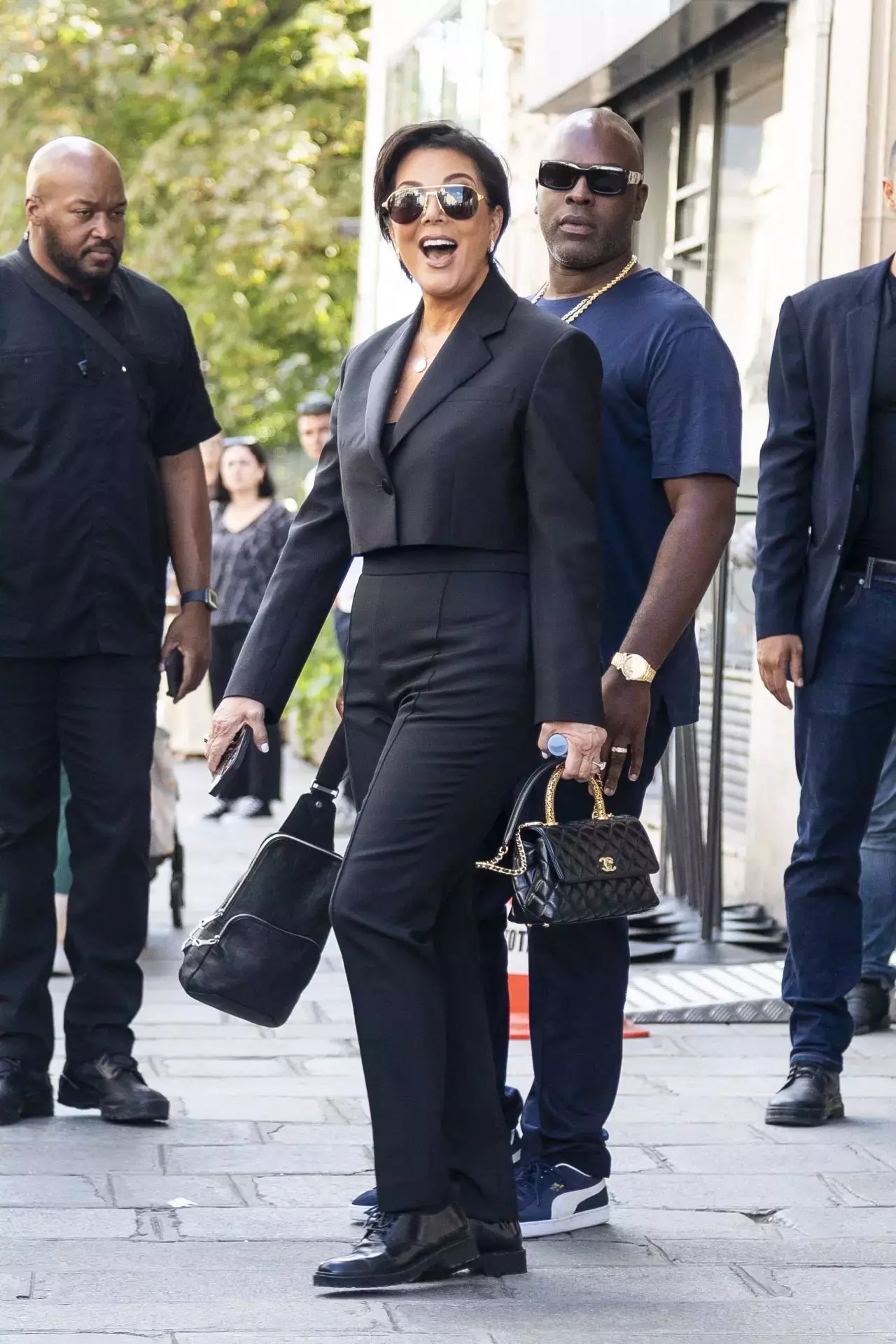 Kris Jenner Leaving The Jean Paul Gaultier Show In Paris