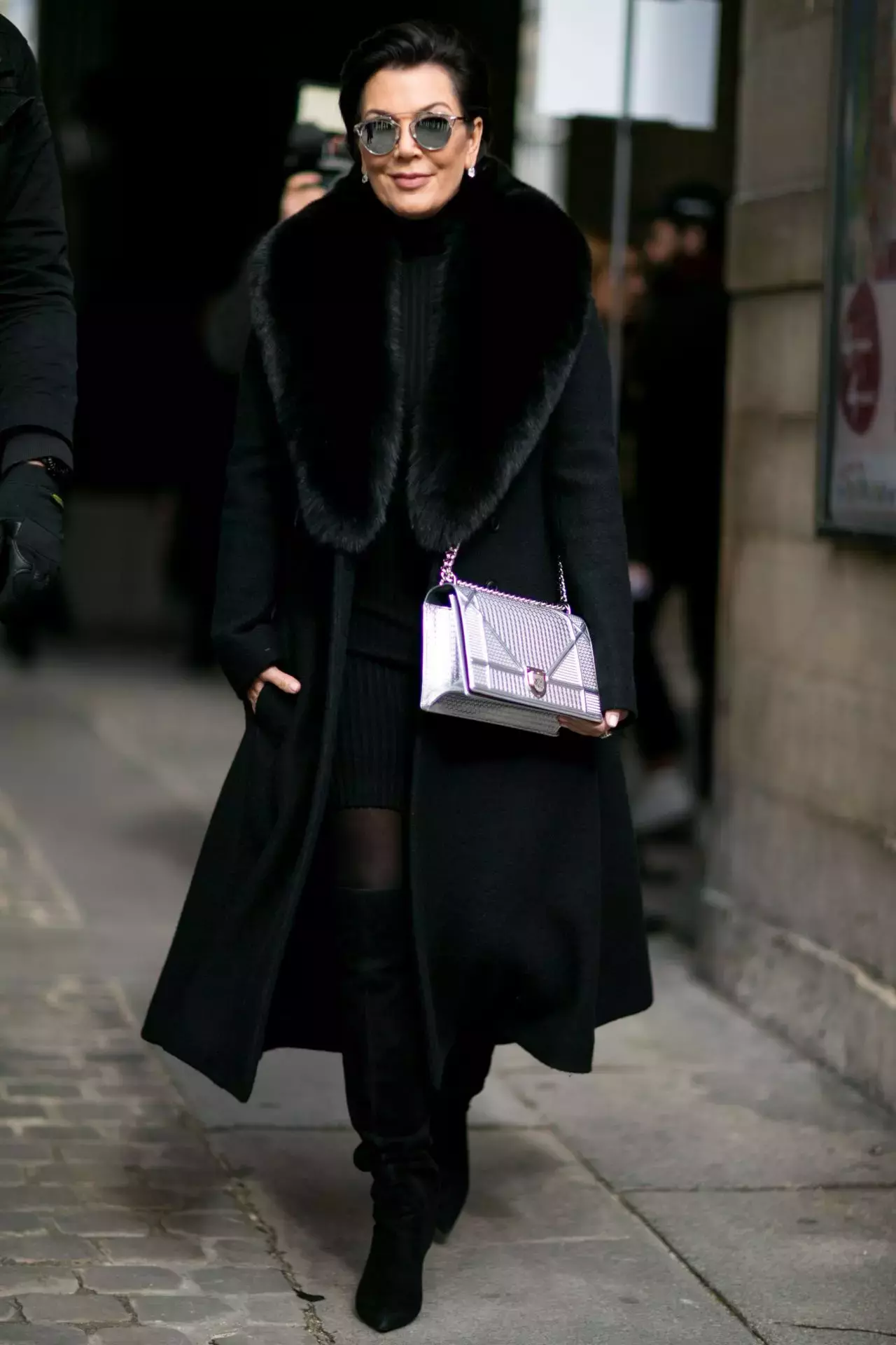 Kris Jenner Streetstyle Photoshoot In Paris March