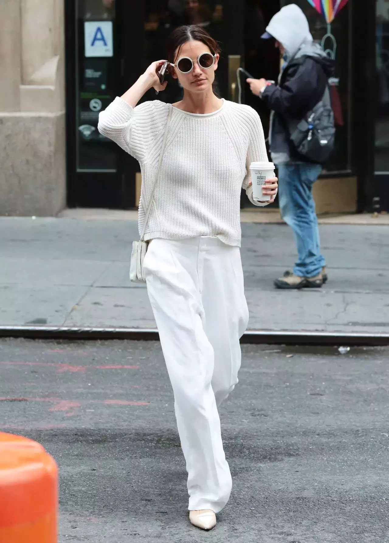 Lily Aldridge In All White Out In Nyc June_1