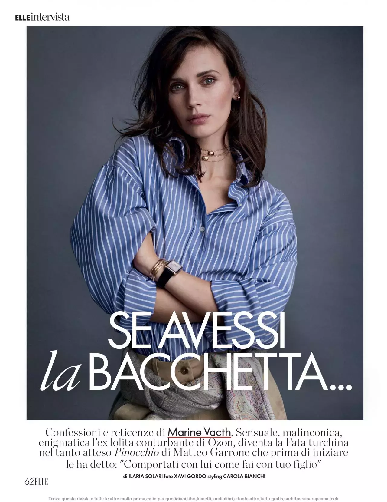 Marine Vacth Elle Magazine Italy Issue