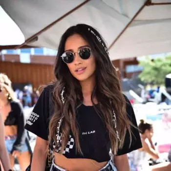 Shay Mitchell At The Blonde Salad X Revolve Pool Party In Palm Springs