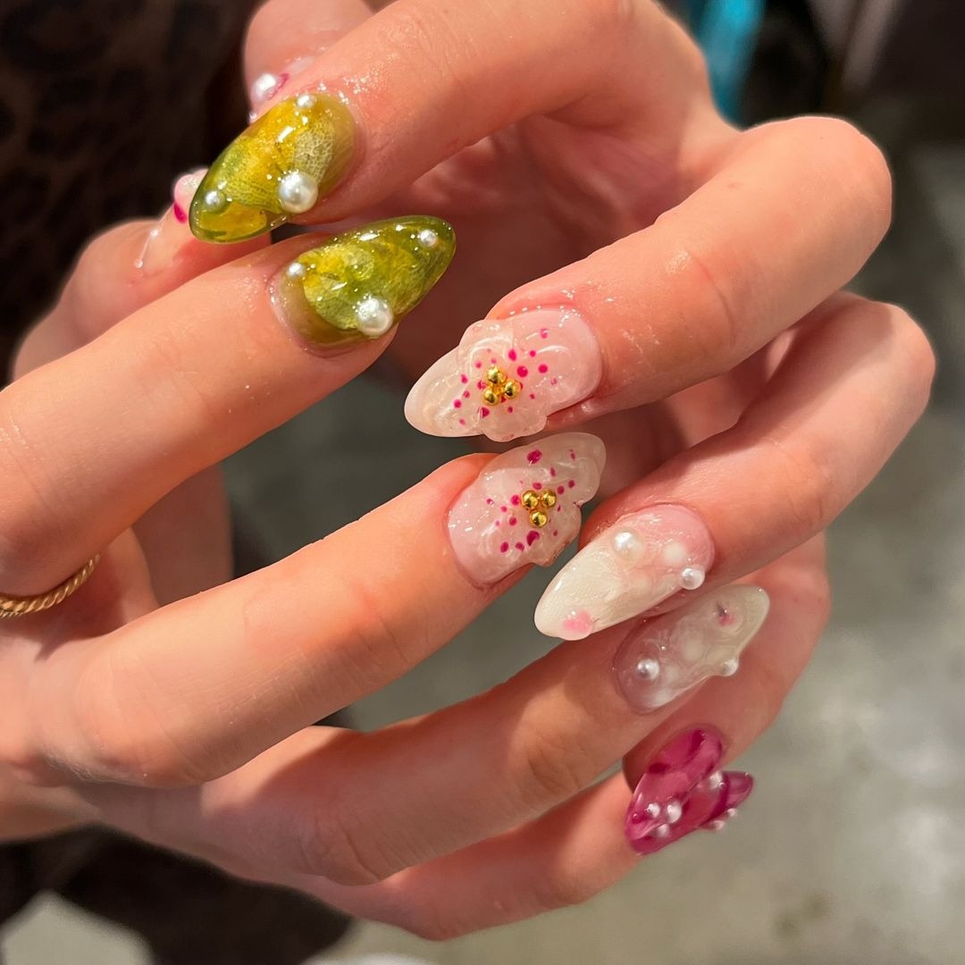 3d Floral Nails