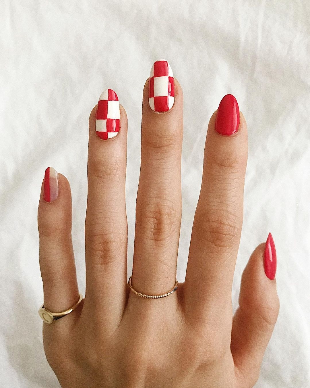 Checkerboard Nails