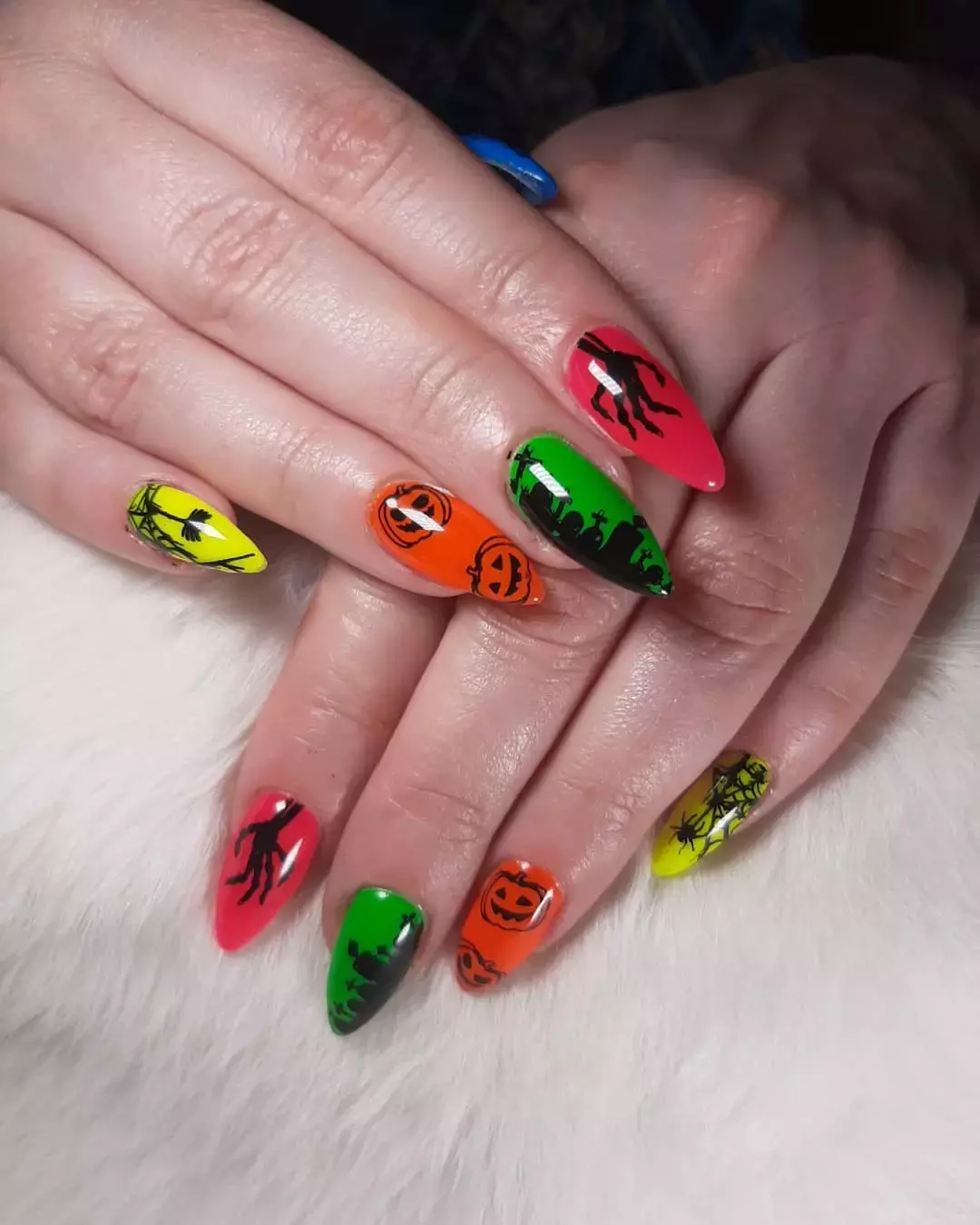 Colorful Halloween Nails