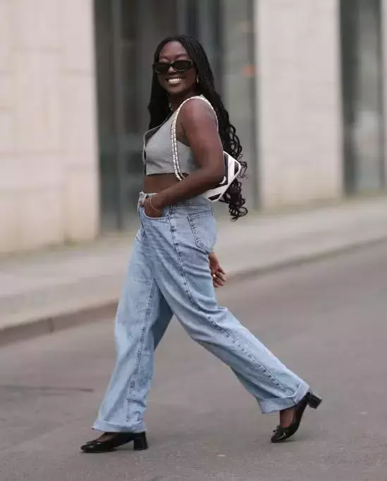 High Waisted Jeans Cropped Vest