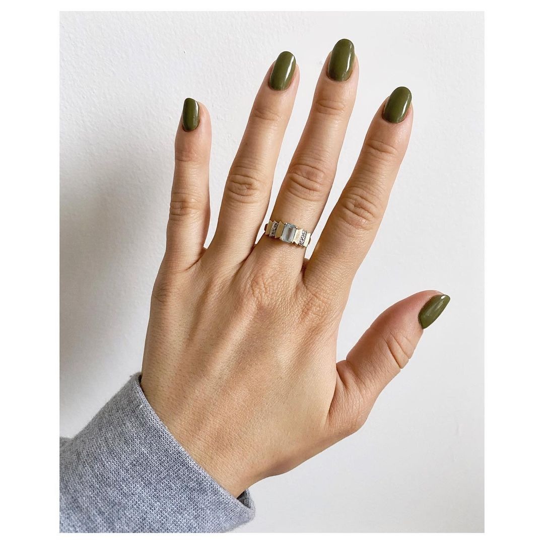 Olive Green Nails