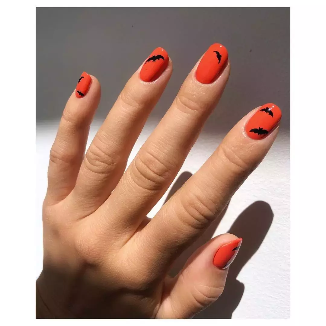 Orange Bat Nails