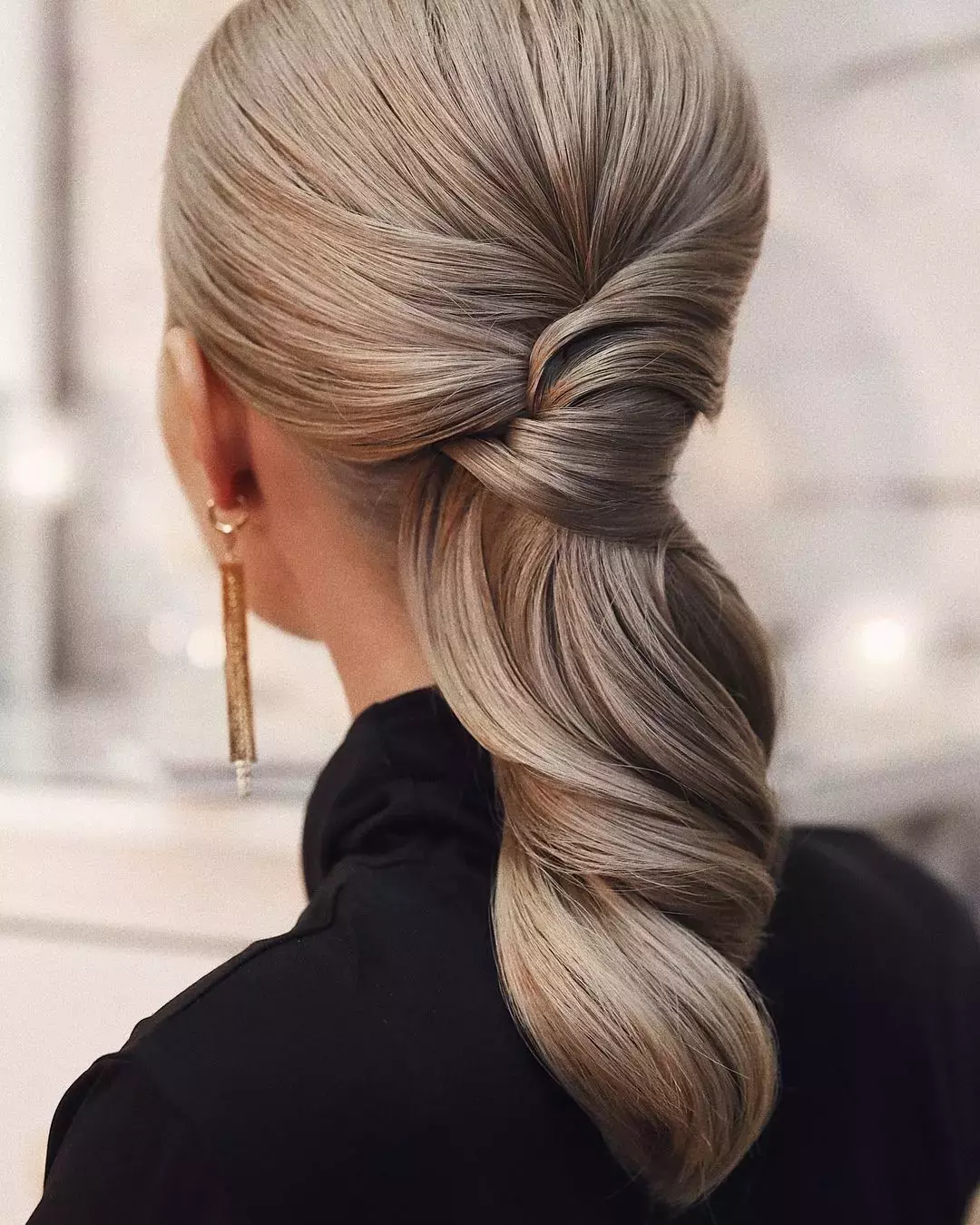 Twisted Low Ponytail