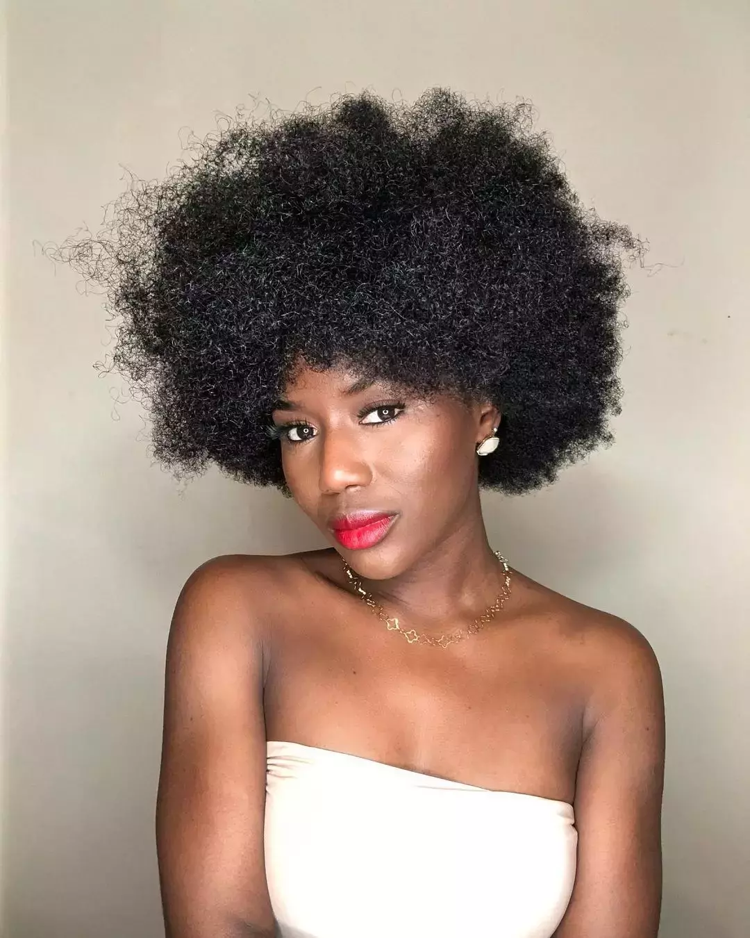 Voluminous Afro For Medium Length Hair