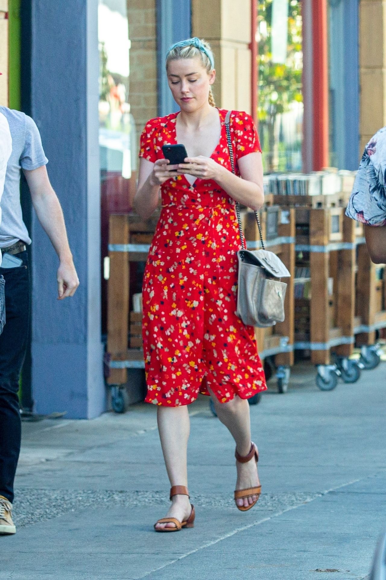 Amber Heard At A Farmers Market In La