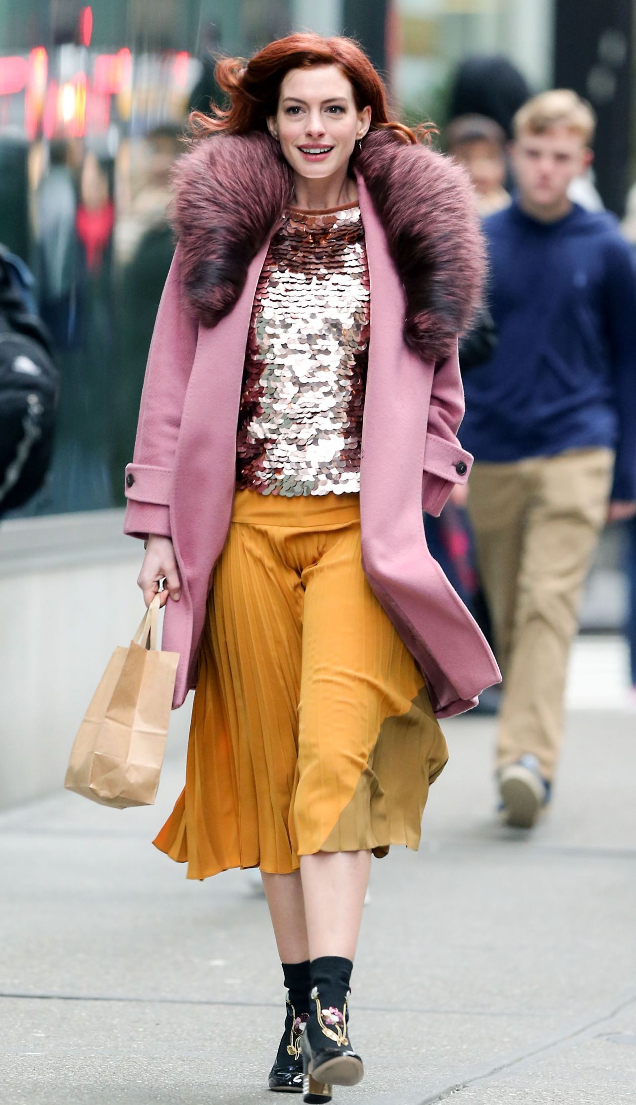 Anne Hathaway Out In New York City