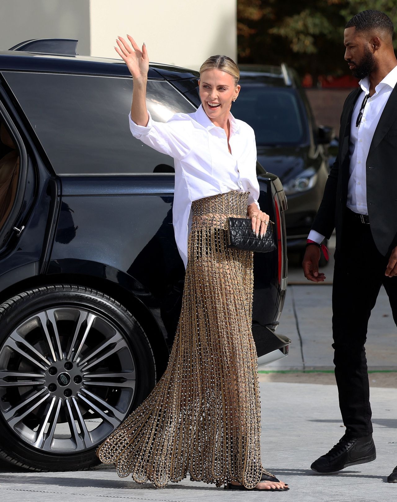 Charlize Theron Arriving At The Christian Dior Show In Paris