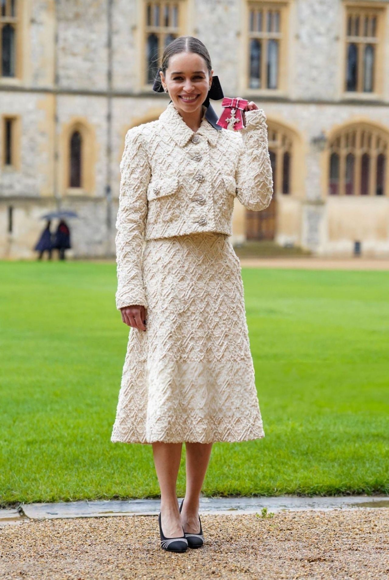 Emilia Clarke Receiving An Mbe At Windsor Castle More Photos