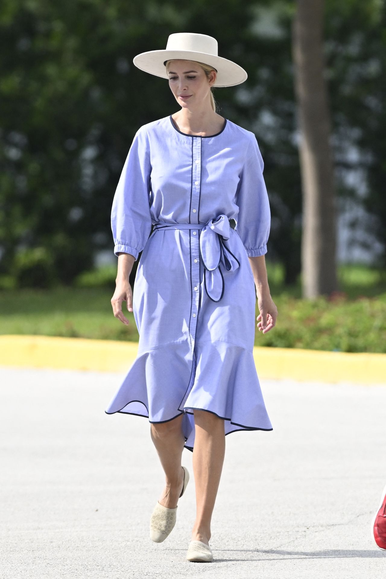 Ivanka Trump Spotted In Blue Dress Walking To Temple In Miami