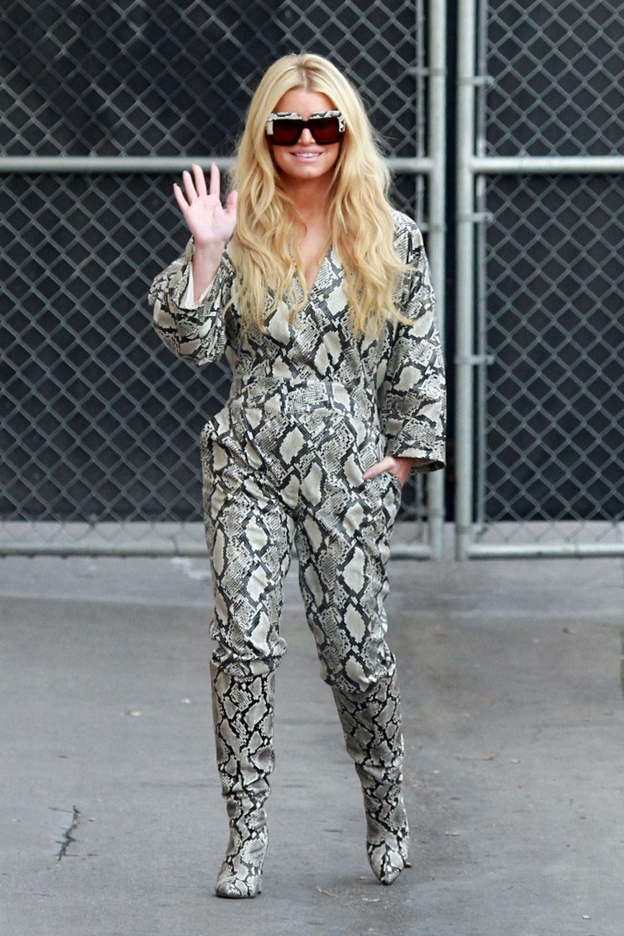 Jessica Simpson Outside Jimmy Kimmel Live