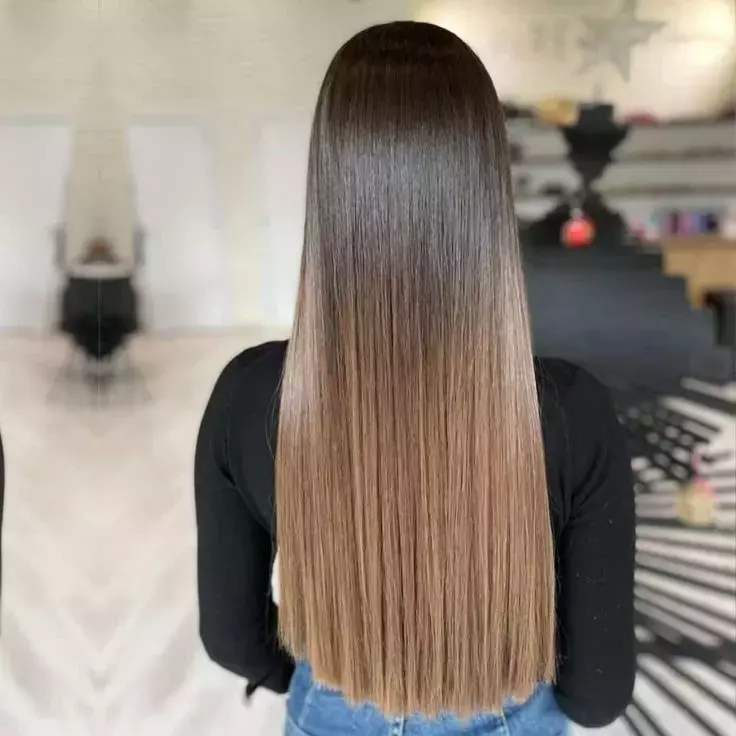 Long Sleek Japanese Hair Straightening