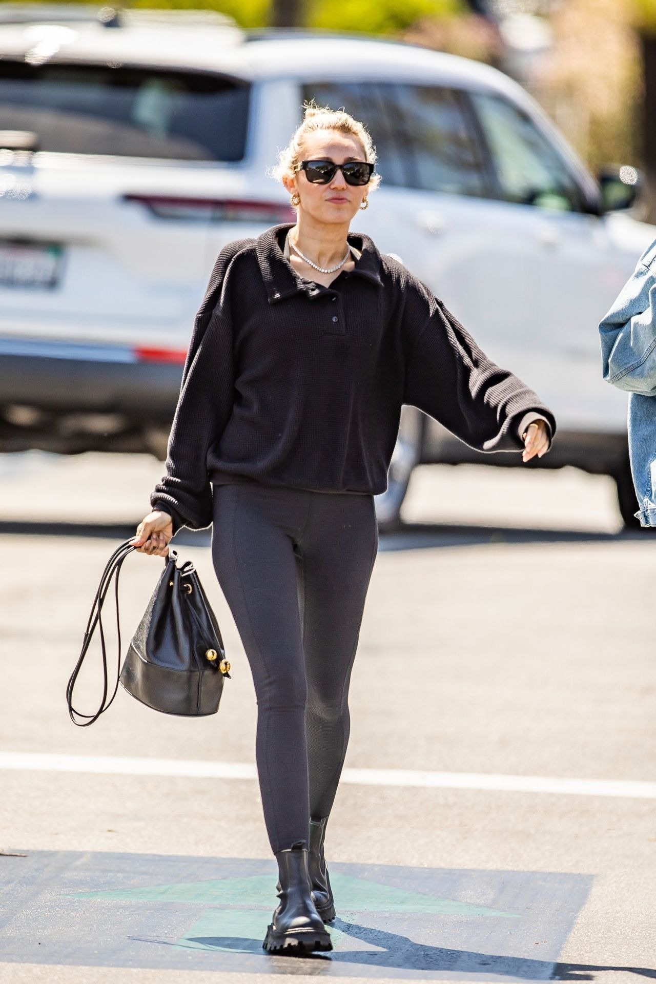 Miley Cyrus In Casual Outfit In Calabasas