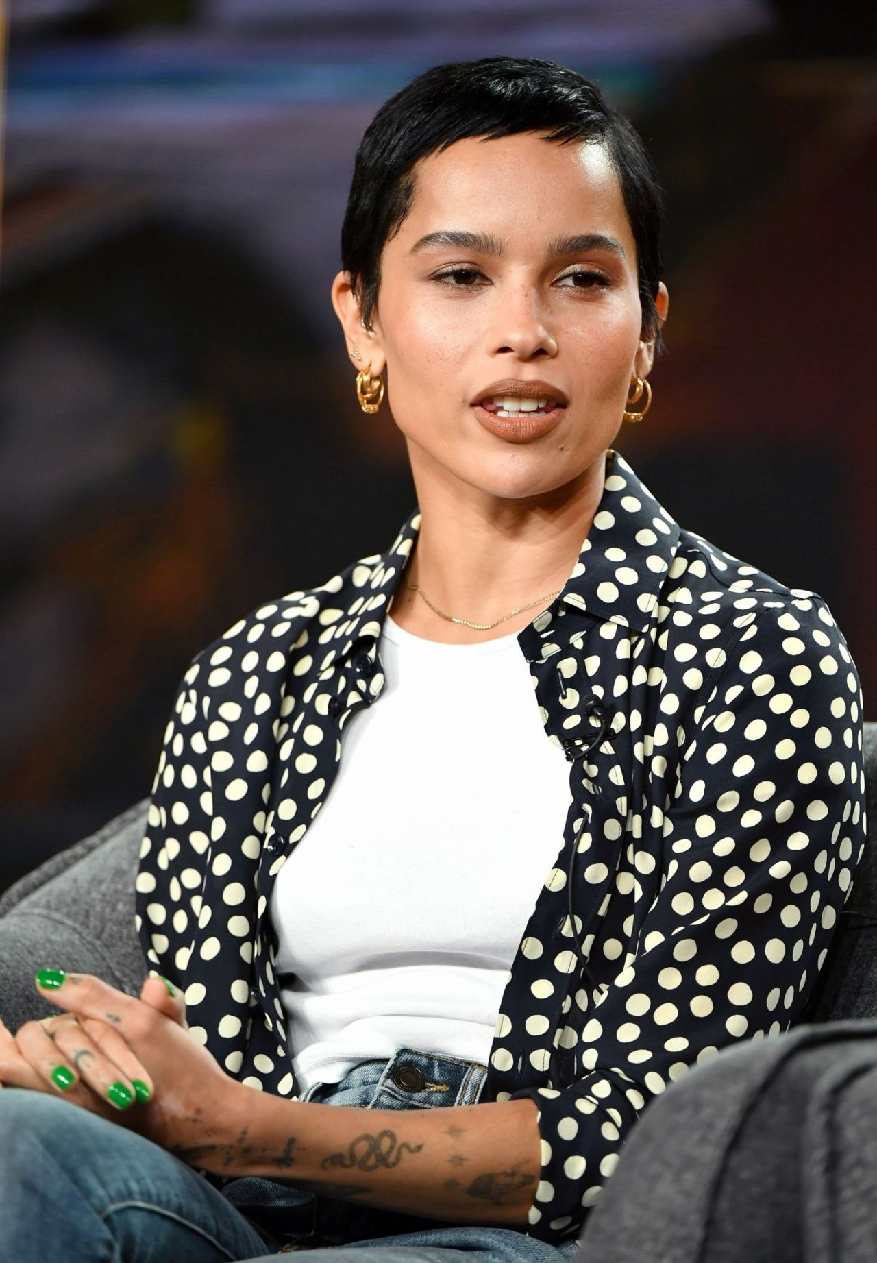 Zoe Kravitz Hulu Panel At Winter Tca In Pasadena