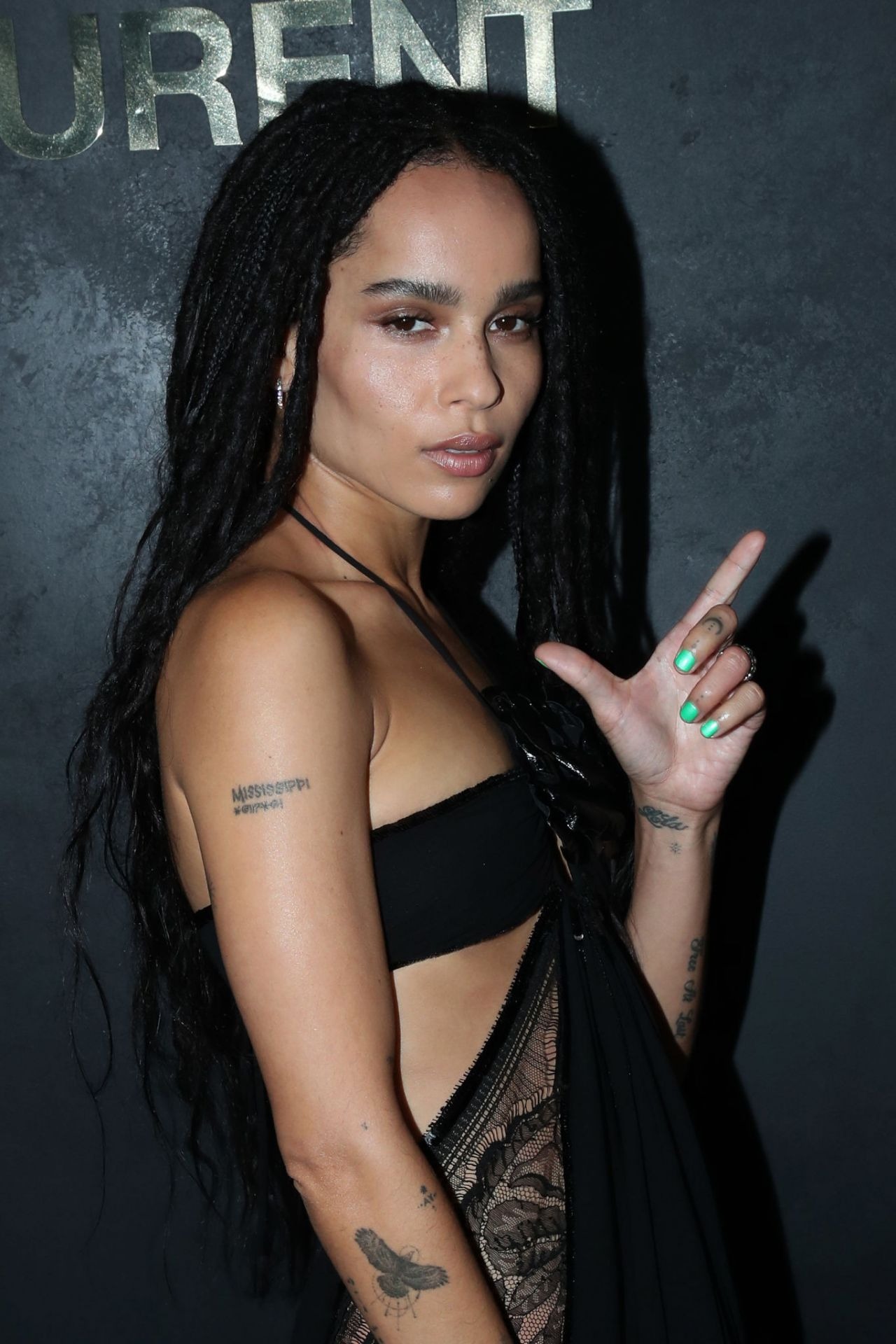 Zoe Kravitz Saint Laurent Show In Paris