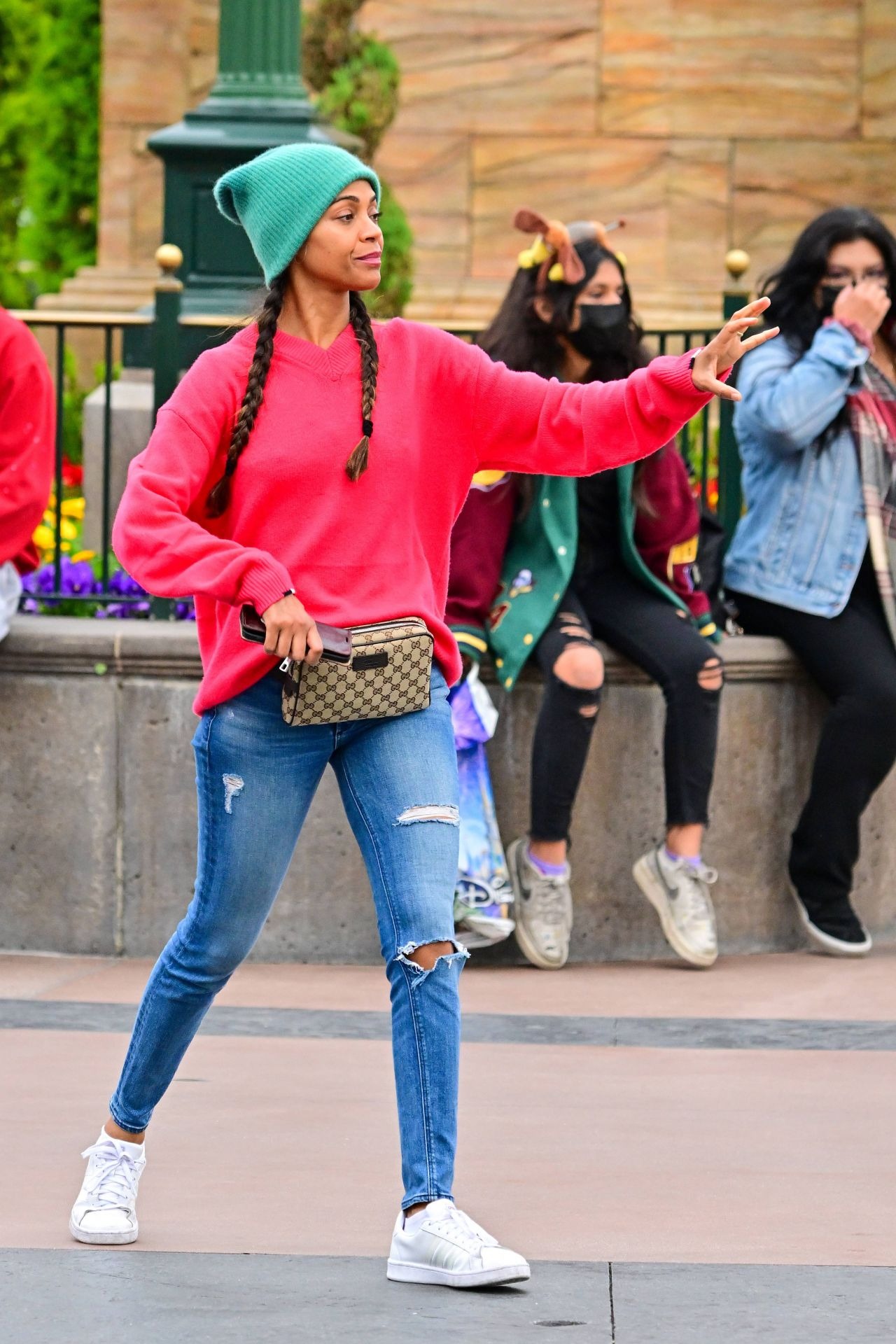 Zoe Saldana At Disneyland