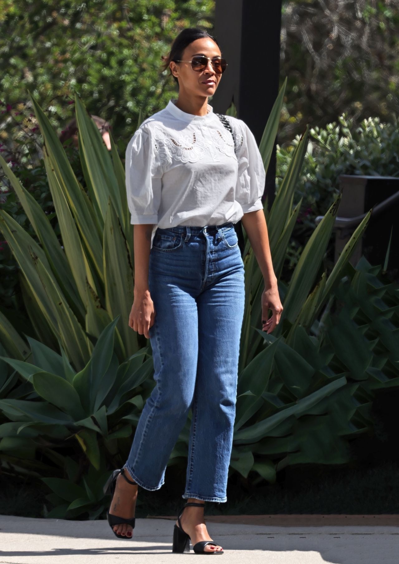 Zoe Saldana At The Honor Bar In Montecito