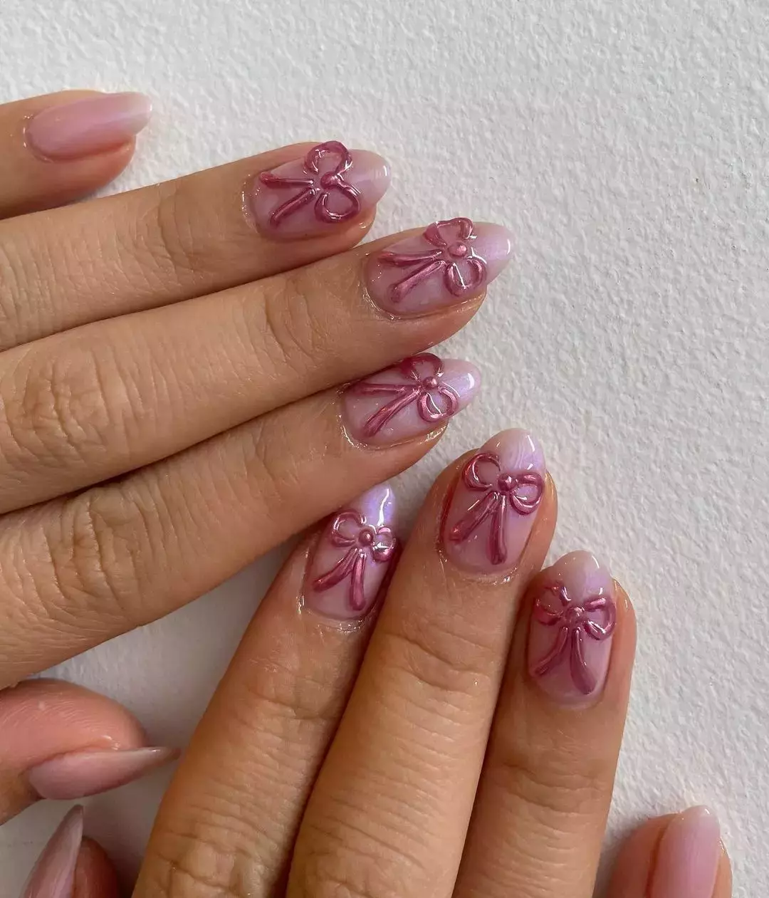 Ballerina Bow Nails