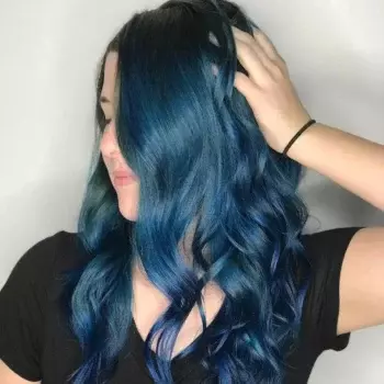 Dark Royal Blue And Indigo Hair