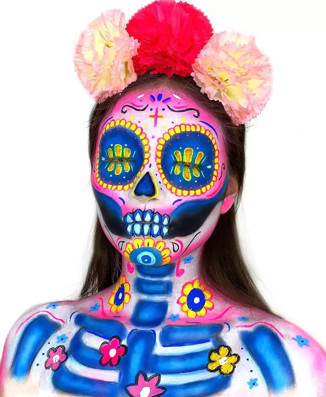 Elaborate Dia De Los Muertos Makeup