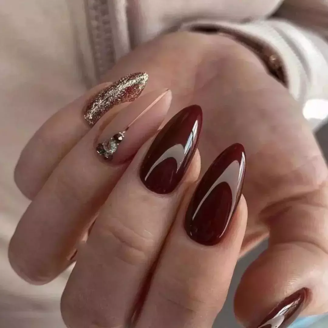 Glitter And Burgundy