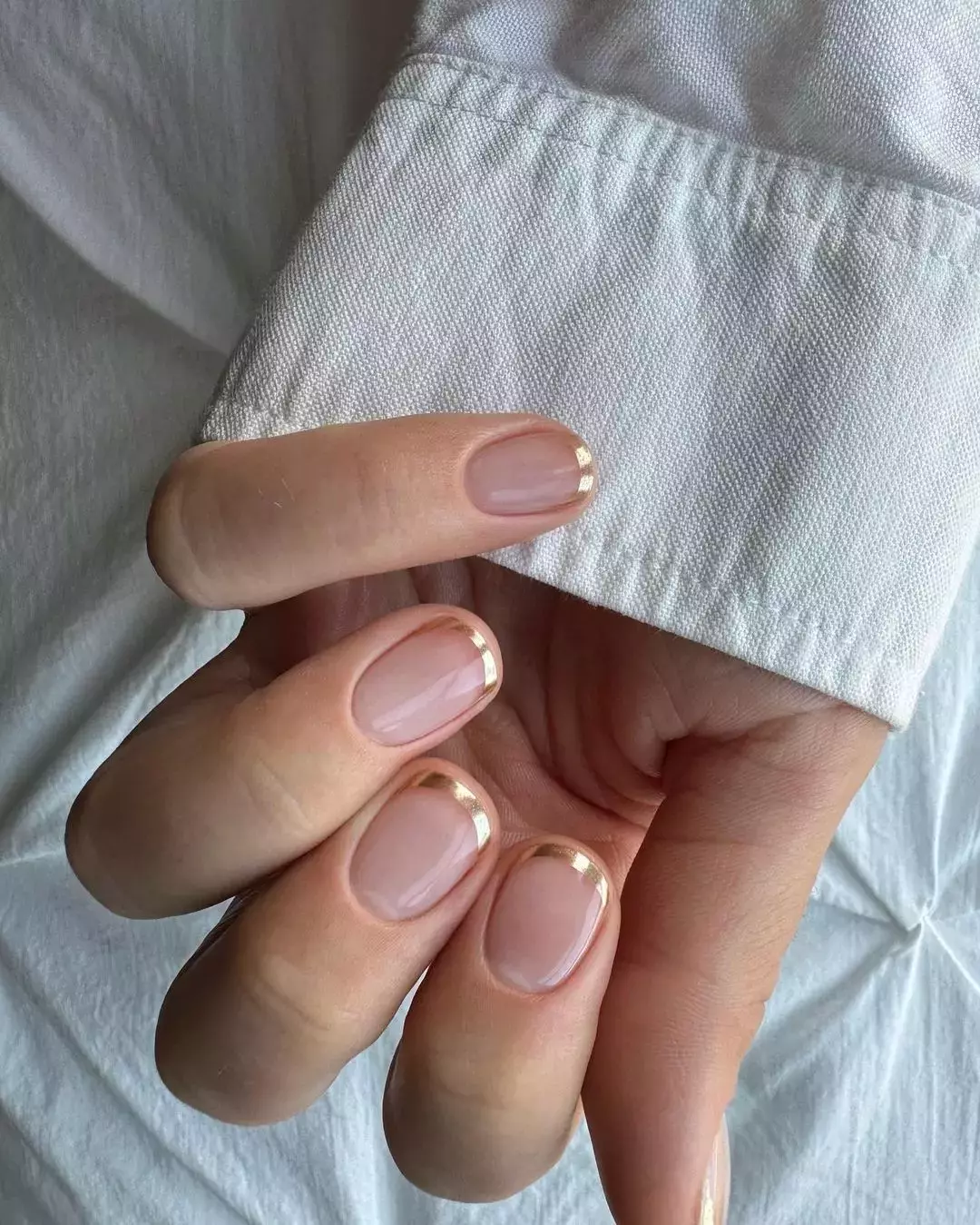 Gold French Tips