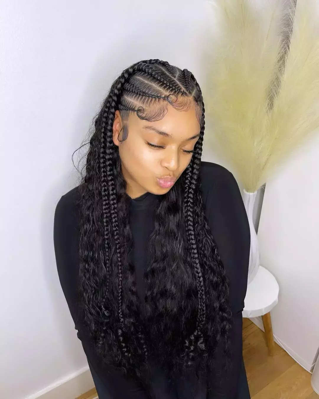 Half Braid Half Loose Style