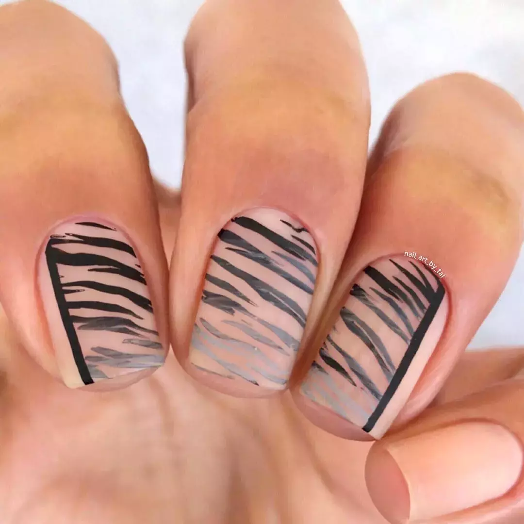 Matte Black Tiger Stripes