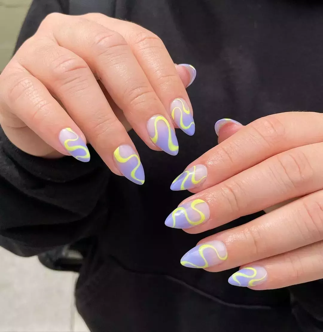 Pastel Wave Nails