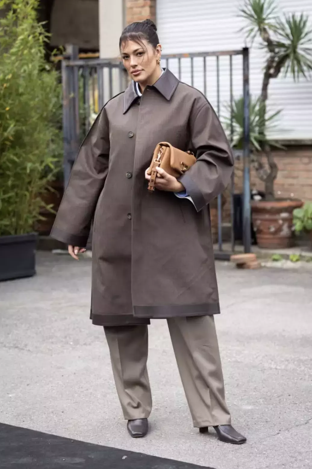 A Brown Trench Trousers