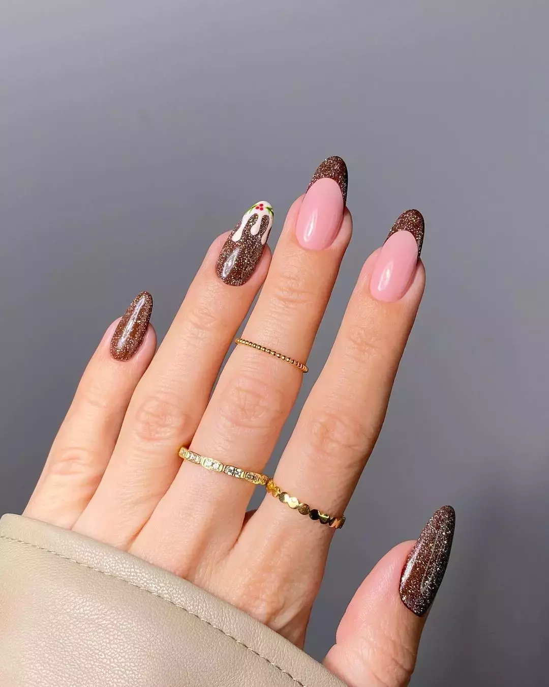 Brown Velvet Nails