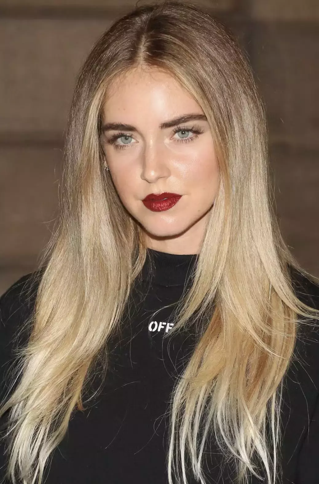 Chiara Ferragnis Red Glitter Lips For Christmas