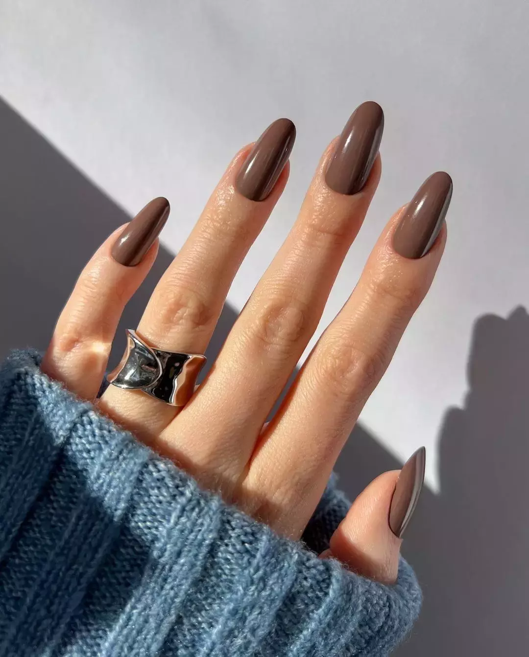 Chocolate Brown Nails