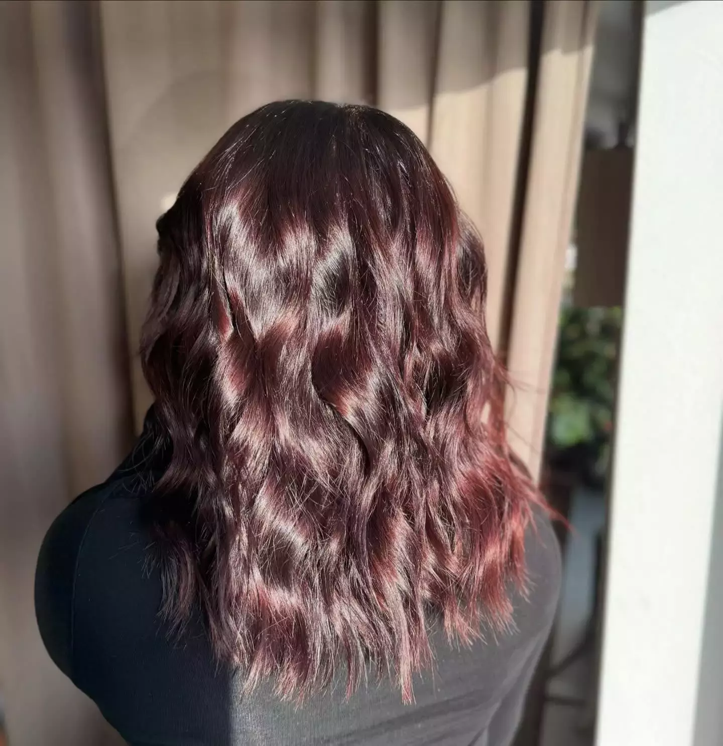 Deep Waves In Mahogany Brown