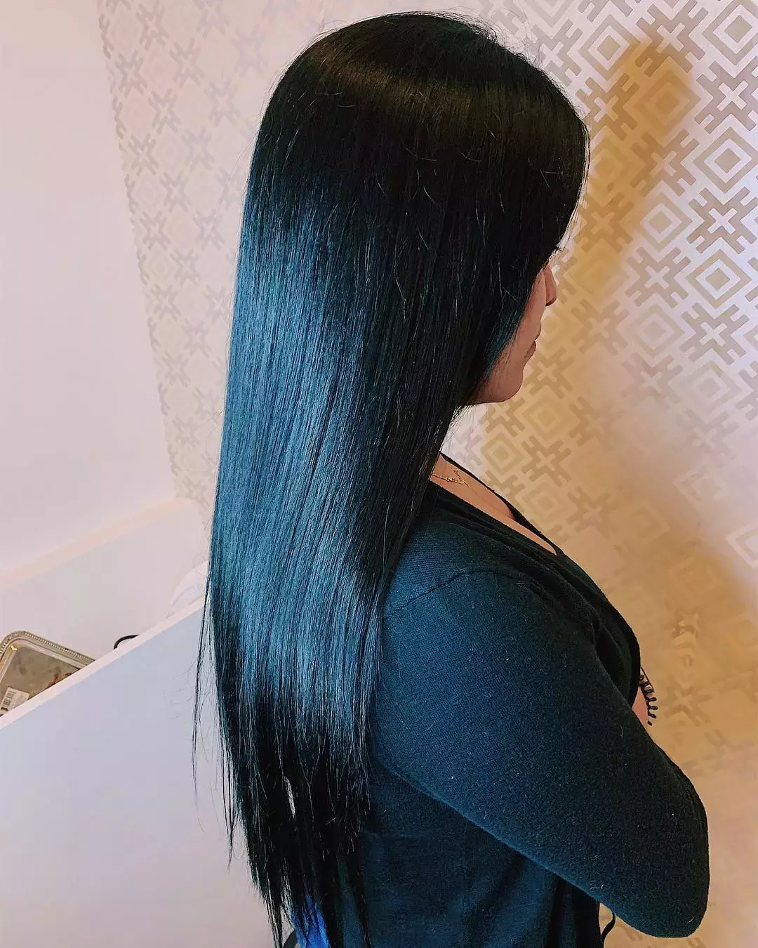 Long Sleek Raven Black Hairstyle