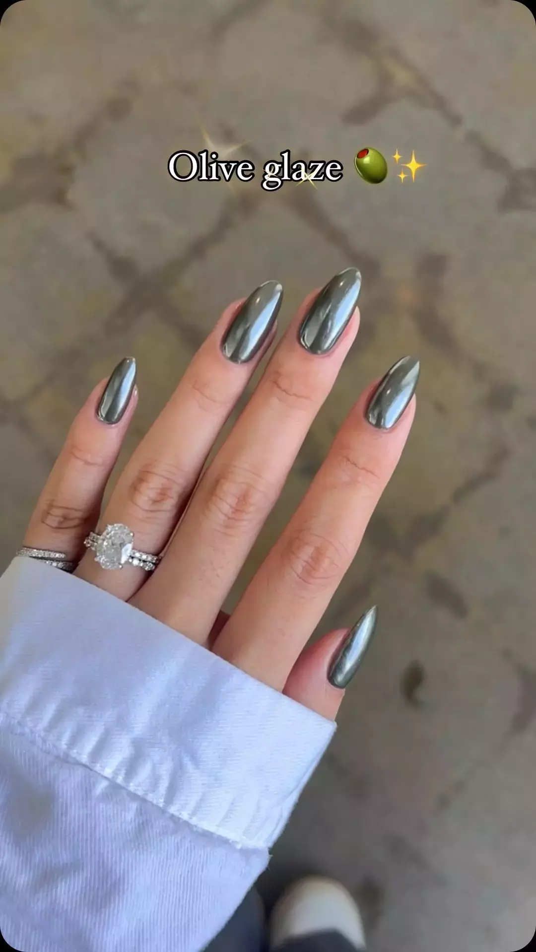 Olive Glazed Nails